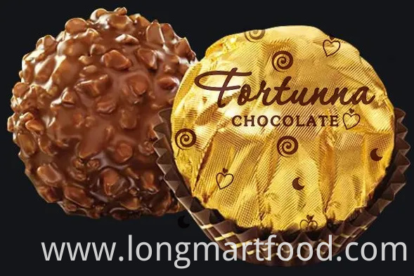 Crunchy Wafer Ball Milk Chocolate with Peanut/Crispy Rice/Cookie Packed in Heart Box